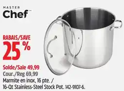 Canadian Tire Master Chef 16-Qt Stainless-Steel Stock Pot offer
