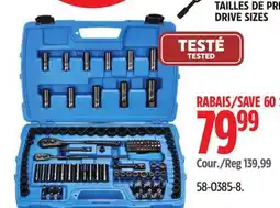 Canadian Tire Mastercraft TAILLES DE PRISE DRIVE SIZES SIZES offer