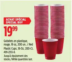 Canadian Tire Red Plastic Cups offer