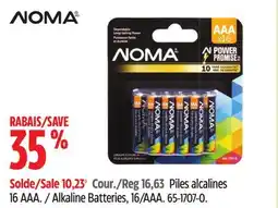 Canadian Tire Alkaline Batteries, 16/AAA offer