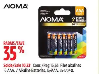 Canadian Tire Alkaline Batteries, 16/AAA offer