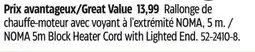 Canadian Tire NOMA 5m Block Heater Cord with Lighted End offer