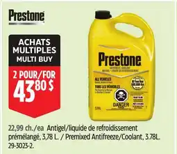 Canadian Tire PRESTONE Premixed Antifreeze/Coolant offer