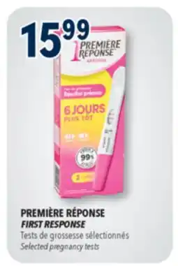 Familiprix PREMIÈRE RÉPONSE FIRST RESPONSE, Selected pregnancy tests offer