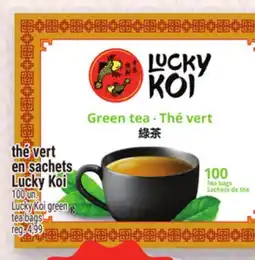 Metro THÉ VERT EN SACHETS LUCKY KOI | LUCKY KOI GREEN TEA BAGS offer