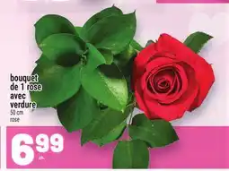 Metro BOUQUET DE 1 ROSE AVEC VERDURE | ROSE offer