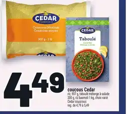 Metro COUCOUS CEDAR | CEDAR COUSCOUS offer