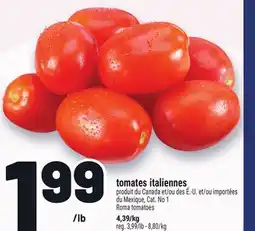 Metro TOMATES ITALIENNES | ROMA TOMATOES offer