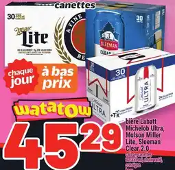 Metro BIÈRE LABATT MICHELOB ULTRA, MOLSON MILLER LITE, SLEEMAN CLEAR 2.0 | BEER offer