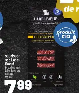 Metro SAUCISSON SEC LABEL BOEUF | LABEL BOEUF DRY SAUSAGE offer