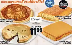 Metro TARTE TOURBILLON SIROP D'ÉRABLE offer