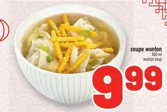 Metro SOUPE WONTON | WONTON SOUP offer