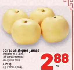 Metro POIRES ASIATIQUES JAUNES | ASIAN YELLOW PEARS offer