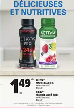 Metro ACTIVIA SMOOTHIE À BOIRE | OIKOSMD YOGOURT GREC À BOIRE offer