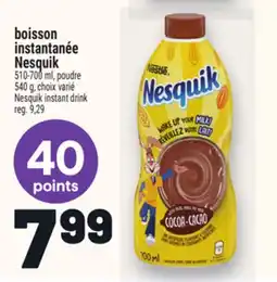 Metro BOISSON INSTANTANÉE NESQUIK | NESQUIK INSTANT DRINK offer