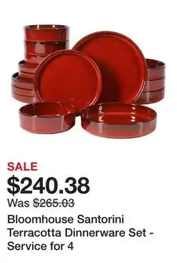 Wayfair Bloomhouse Santorini Terracotta Dinnerware Set - Service for 4 offer