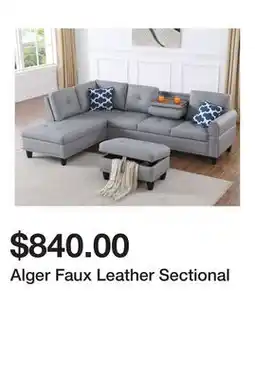 Wayfair Alger Faux Leather Sectional offer