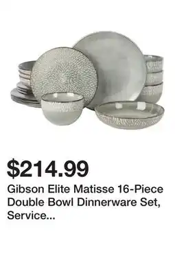 Wayfair Gibson Elite Matisse 16-Piece Double Bowl Dinnerware Set, Service for 4 (16pcs) offer