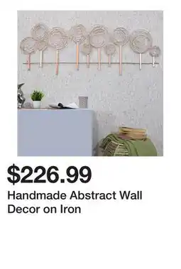 Wayfair Handmade Abstract Wall Decor on Iron offer