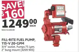 Co-op Fill-rite fuel pump, 115-V 20-GPM offer