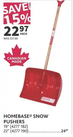 Co-op Homebase snow pushers offer