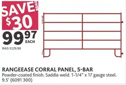 Co-op Rangeease corral panel, 5-bar offer