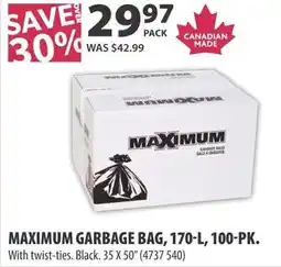 Co-op Maximum garbage bag offer