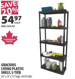 Co-op Gracious living plastic shelf offer