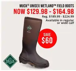 Cabela's MUCK UNISEX WETLAND FIELD BOOTS offer