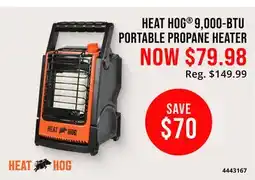 Cabela's HEAT HOG 9,000-BTU PORTABLE PROPANE HEATER offer