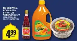 Food Basics NOOR DATES, ROOH AFZA SYRUP OR SHERBON JUICE offer