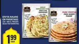 Food Basics DIVYA NAANS OR PARATHAS offer