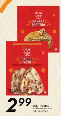 Sobeys DEEP Paratha or Naan offer