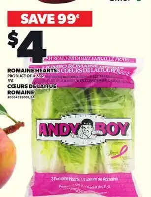 Independent Grocer ROMAINE HEARTS, 3'S offer