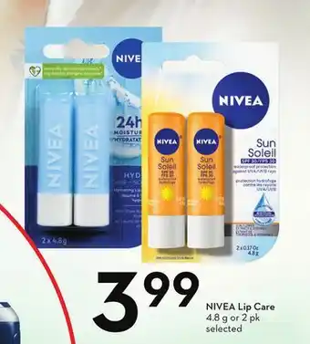 Sobeys NIVEA Lip Care offer