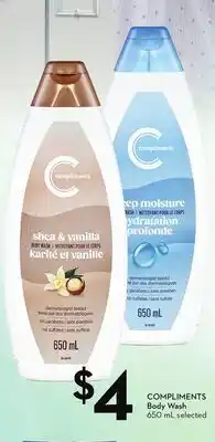 Sobeys COMPLIMENTS Body Wash offer