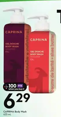 Sobeys CAPRINA Body Wash offer
