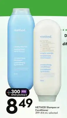 Sobeys METHOD Shampoo or Conditioner offer