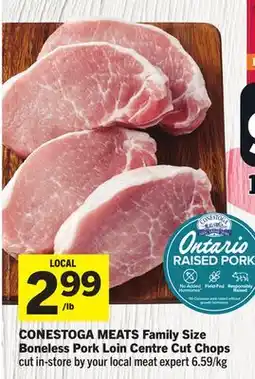 Foodland CONESTOGA MEATS Family Size Boneless Pork Loin Centre Cut Chops offer