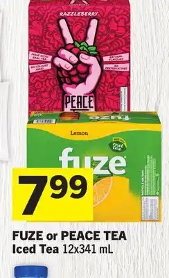 Foodland FUZE or PEACE TEA Iced Tea offer