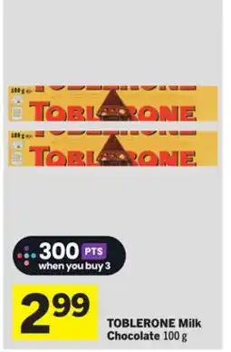 Foodland TOBLERONE Milk Chocolate offer