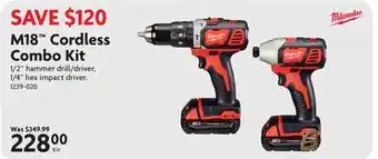 Home Hardware M18 Cordless Combo Kit offer
