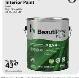 Home Hardware PURE 100% Acrylic Interior Paint offer
