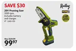 Home Hardware 20V Pruning Saw offer