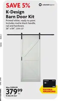 Home Hardware K-Design Barn Door Kit offer