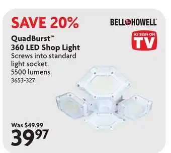 Home Hardware QuadBurst 360 LED Shop Light offer