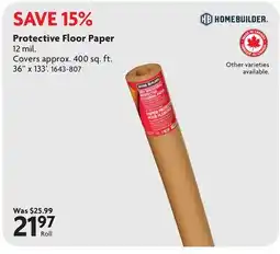 Home Hardware Protective Floor Paper offer