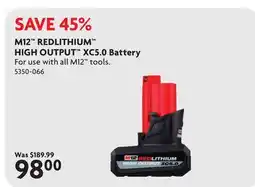 Home Hardware M12 REDLITHIUM HIGH OUTPUT XC5.0 Battery offer