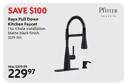 Home Hardware Raya Pull Down Kitchen Faucet offer