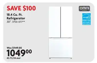 Home Hardware 18.4 Cu. Ft. Refrigerator offer